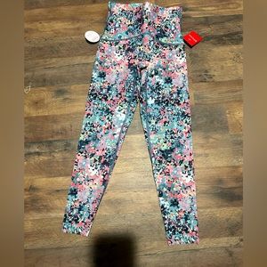 NWT Spanx Booty Boost Floral Splatter 7/8 Tight XS